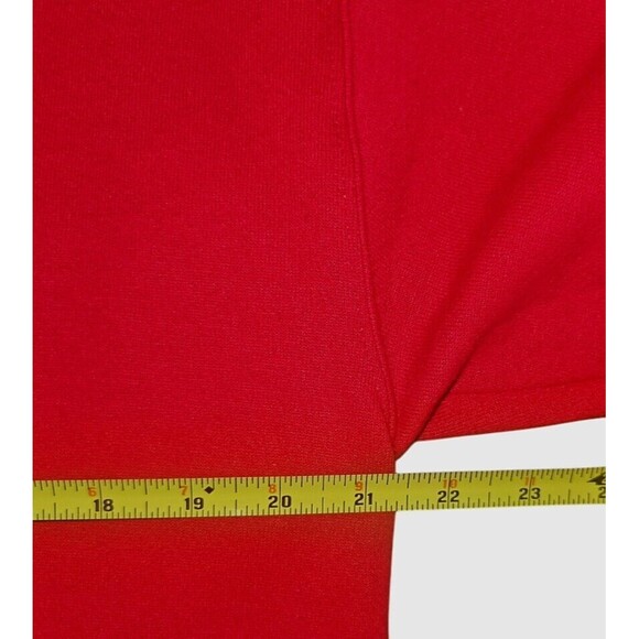 Vintage Lee Heavyweight Pearl Snap Fleece Cardigan Southwest Red Size M - Picture 4 of 10
